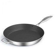 Detailed information about the product Stainless Steel Fry Pan 34cm Frying Pan Induction FryPan Non Stick Interior