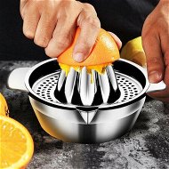 Detailed information about the product Stainless Steel Manual Fruit Juicer for Lemon, Orange with Strain Container