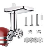 Detailed information about the product Stainless Steel Meat Grinder Attachment for KitchenAid Stand Mixer, Meat Grinder for KitchenAid Includes 4 Grinding Plates and 3 Sausage Tubes