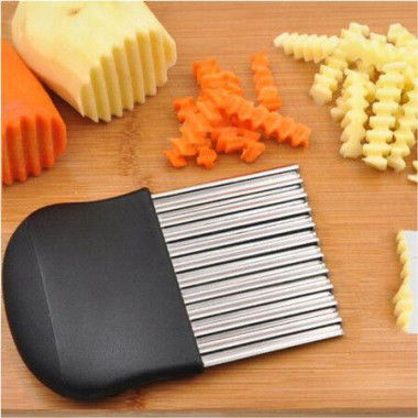 Stainless Steel Potato Wavy Cutter French Fries Chips Kitchen Tool