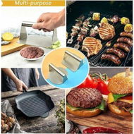 Detailed information about the product Stainless Steel Smash Burger Press For Griddle Grill Press (Square)