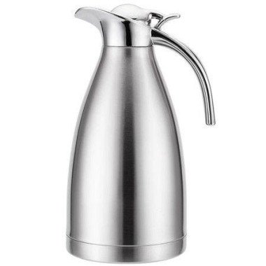 Stainless Steel Thermal Carafe - Double-Walled Thermos - Coffee/Tea Carafe Hot And Cold Retention - 2 Liter.