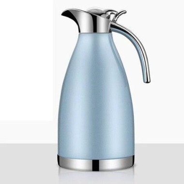 Stainless Steel Thermal Carafe â€“ Double Wall Vacuum Insulated Thermos/Pitcher with Lid â€“ Heat and Cold Retention Coffee/Tea Carafe â€“ 2 Liter (Blue)