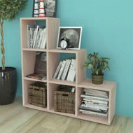 Detailed information about the product Staircase Bookcase/Display Shelf 107 cm Oak