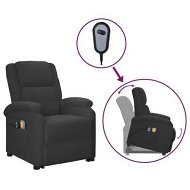 Detailed information about the product Stand up Massage Chair Grey Faux Leather