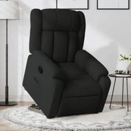 Detailed information about the product Stand up Massage Recliner Chair Black Fabric