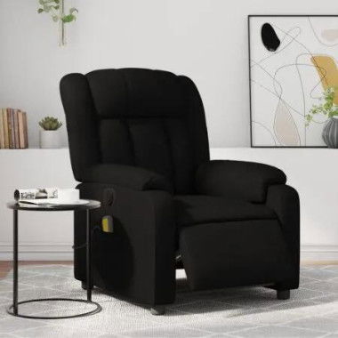 Stand up Massage Recliner Chair Black Faux Leather