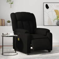 Detailed information about the product Stand up Massage Recliner Chair Black Faux Leather