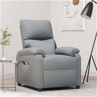 Detailed information about the product Stand Up Massage Recliner Chair Light Grey Fabric