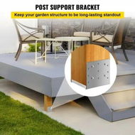 Detailed information about the product Standoff Post Base 203x203mm Adjustable Post Base Post Mender Offers Moisture Protection Adjustable Post Anchor with Fiber Drawing Surface and Full Set of Accessories for Rough Size Lumber