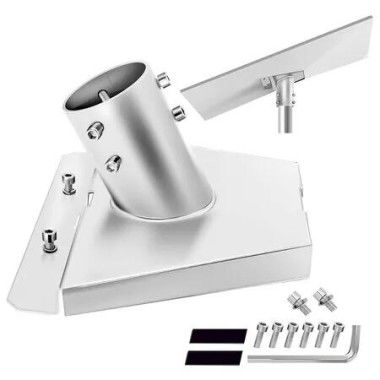 Starlink Gen 3 Pipe Adapter, Starlink Mount, Windproof, Grey, Steel, Alloy Steel Frame, Wall and Corner Mount,