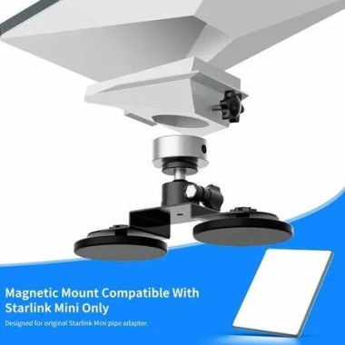 Starlink Mini Dish Mount, Magnetic Car Mount, Black Metal Frame, Roof Mount, Compatible with Starlink Mini Dish, Accessories for Car Roof/RV/Trucks/Boat