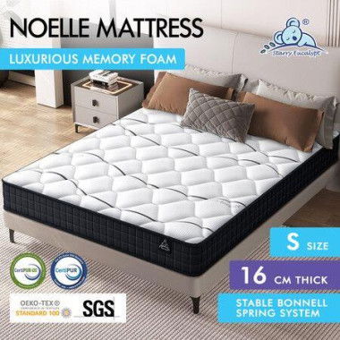 STARRY EUCALYPT Mattress Bonnell Spring Single Size Tight Top Foam 16cm Noelle