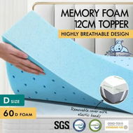 Detailed information about the product STARRY EUCALYPT Memory Foam Mattress Topper Ventilated Gel Bamboo 12cm Double