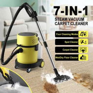 Detailed information about the product Steam Carpet Cleaner Upholstery Vacuum Wet Dry Hard Floor Sofa Spot Rug Stain Remover Pet Car 7in1 Deep Cleaning Machine Portable Smart Vac Mop Wheels