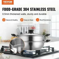 Detailed information about the product Steamer Pot 28cm Steamer Pot for Cooking with 3QT Stock Pot and Vegetable Steamer Food-Grade 304 Stainless Steel Food Steamer Cookware with Lid