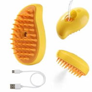 Detailed information about the product Steamy Cat Brush, 3 In1 Spray Cat Brush,Self Cleaning Cat Steamy Brush for Massage Removing Tangled and Loosse Hair (Yellow)