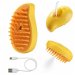 Steamy Cat Brush, 3 In1 Spray Cat Brush,Self Cleaning Cat Steamy Brush for Massage Removing Tangled and Loosse Hair (Yellow). Available at Crazy Sales for $19.99