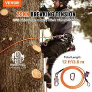 Detailed information about the product Steel Core flipline 1/2 x 12' Arborist Flipline Flip Line for Tree Climbing with Alloy Steel Snap Hook Aluminum Alloy Carabiner and Extra Tool Lanyard