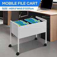 Detailed information about the product Steel File Folder Holder Trolley Office White Metal Filing Storage Cabinet A4 Suspension Hanging Document Organiser Furniture Rolling Cart