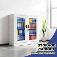 Detailed information about the product Steel Lockable File Cabinet Office Garage Storage Cupboard Display Shelves Locker Filing Document Stationery Organiser Metal Furniture Tempered Glass