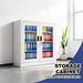 Steel Lockable File Cabinet Office Garage Storage Cupboard Display Shelves Locker Filing Document Stationery Organiser Metal Furniture Tempered Glass. Available at Crazy Sales for $169.95