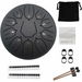 Steel Tongue Drum Percussion, 6 Inch 11 Notes Musical Instruments, Music Gifts for Family Friends (Black). Available at Crazy Sales for $39.99