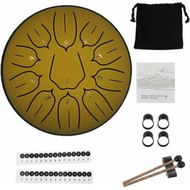 Detailed information about the product Steel Tongue Drum Percussion, 6 Inch 11 Notes Musical Instruments, Music Gifts for Family Friends (Gold)