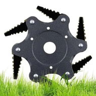 Detailed information about the product Steel Trimmer Head 6 Blades 65Mn Cutter Head Grass Trimmer Brush Weed Brush Cutting Head Garden Power Tool Accessories For Lawn Mower Color Black