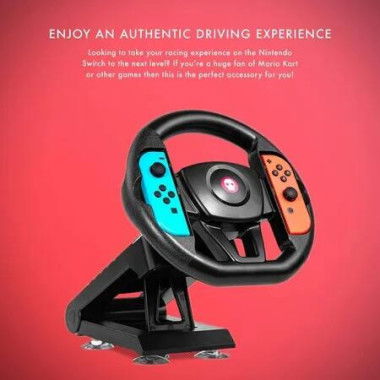 Steering Wheel Attachment for Switch: Enhance Your Racing Experience with Precision Control and Tabletop Stability (Black)