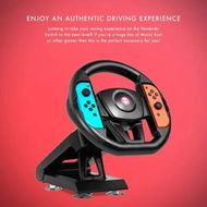 Detailed information about the product Steering Wheel Attachment for Switch: Enhance Your Racing Experience with Precision Control and Tabletop Stability (Black)