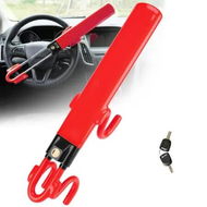 Detailed information about the product Steering Wheel Lock,Heavy Duty Antitheft Device and Car Security Lock with Adjustable Locking - Great Vehicle and Truck Deterrent (Red)