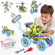 Detailed information about the product STEM Building Toys 5 In 1 Motorized Educational Construction Building Blocks Toys For Kid Creative Engineering Building Blocks Toys Kit