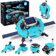 Detailed information about the product STEM Projects for Kids,Science Kits,Solar Space Toys Gifts,120Pcs Building Experiments Robots for Ages 3+ (Blue)