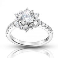 Detailed information about the product Sterling Silver Zulastone Snowflake Engagement Ring