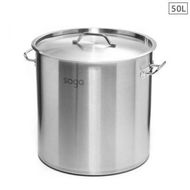 Detailed information about the product Stock Pot 50L - Top Grade Thick Stainless Steel Stockpot 18/10.