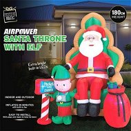 Detailed information about the product Stockholm Christmas Lights 2x 1.8M Led Inflatable Santa on Chair Cute Elf Outdoor Xmas Motif