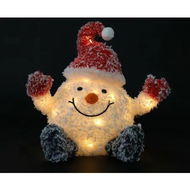 Detailed information about the product Stockholm Christmas Lights LED Frosty Cute Snowman Santa Warm White Steady Glow Heavy Snow Flocked For Real Snowball Effect Easy and Minimal Assembly