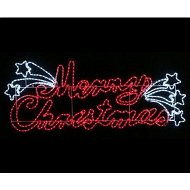 Detailed information about the product Stockholm Christmas Lights Ropelight LED Merry Christmas Stars Banner 160x72cm Various Flashing Speeds Steady Memory Function Red and Cool White LEDs