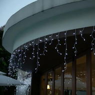 Detailed information about the product Stockholm Christmas Lights SNOWING ICICLES Curtain Lights 480 Cool White LEDs