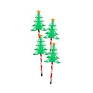 Detailed information about the product Stockholm Christmas Lights Solar Light Tree Candy Pole Stakes 4pc 8 Functions incl 7 Flash Modes and Steady Glow Memory Hold Function
