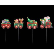 Detailed information about the product Stockholm Christmas Lights Solar Path Lights Santa Train Steady and Flashing Effect 25 LEDs in Totall Laser Effect PVC Design Warm White LEDs