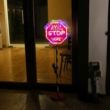 Stockholm Christmas Lights STOP SIGN Path Lights Multi Colour LED Indoor Outdoor