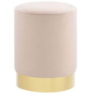 Detailed information about the product Stool Apricot And Gold Velvet