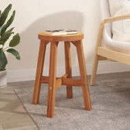 Detailed information about the product Stool Brown 38x38x45 cm Round Solid Wood Acacia