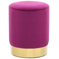 Detailed information about the product Stool Purple and Gold Velvet