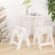 Detailed information about the product Stools 2 Pcs White 40x40x45 Cm Solid Wood Pine