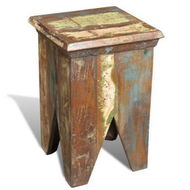 Detailed information about the product Stools Reclaimed Wood Antique Style