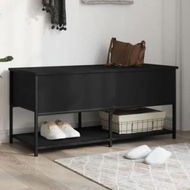 Detailed information about the product Storage Bench Black 100x42.5x47 cm Engineered Wood