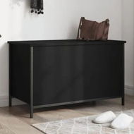 Detailed information about the product Storage Bench Black 80x42.5x50 cm Engineered Wood